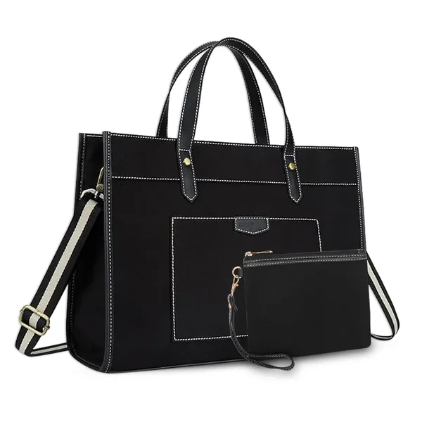 Black_Canvas_Premium_Women_Laptop_Messenger_Bag_For_Women