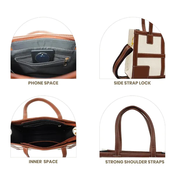 Beige_And_Tan_Canvas_Premium_Handbag_For_Women