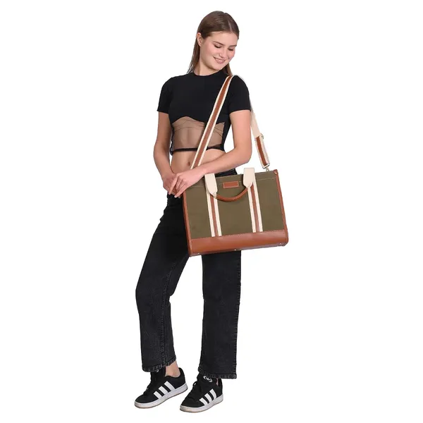 Green_And_Tan_Canvas_Premium_Laptop_Tote_Bag_For_Women