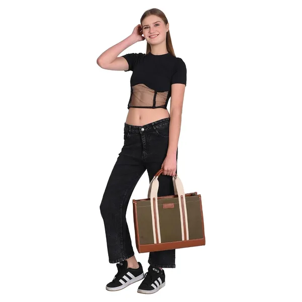 Green_And_Tan_Canvas_Premium_Laptop_Tote_Bag_For_Women