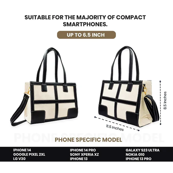 Beige_And_Black_Canvas_Premium_Handbag_For_Women