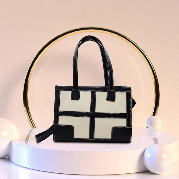 Beige_And_Black_Canvas_Premium_Handbag_For_Women
