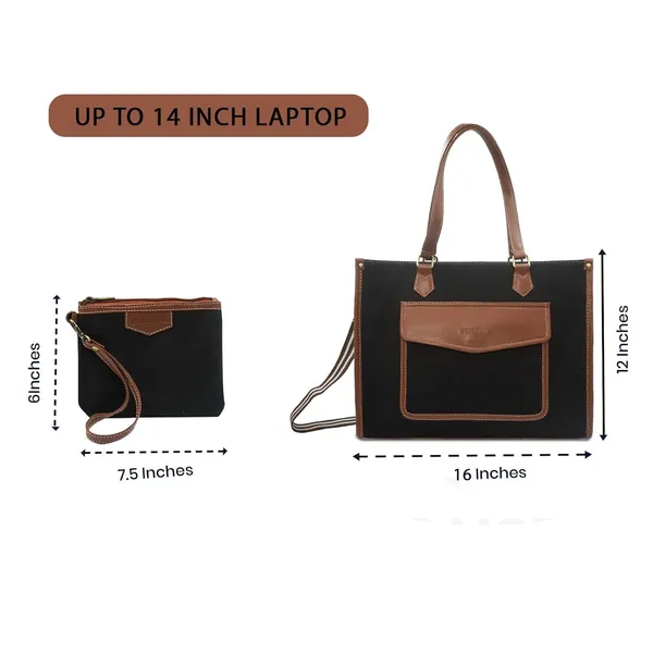 Black_And_Tan_Canvas_Premium_Laptop_Tote_Bag_For_Women