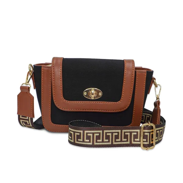 Black_And_Tan_Canvas_Premium_Sling_Bag_For_Women