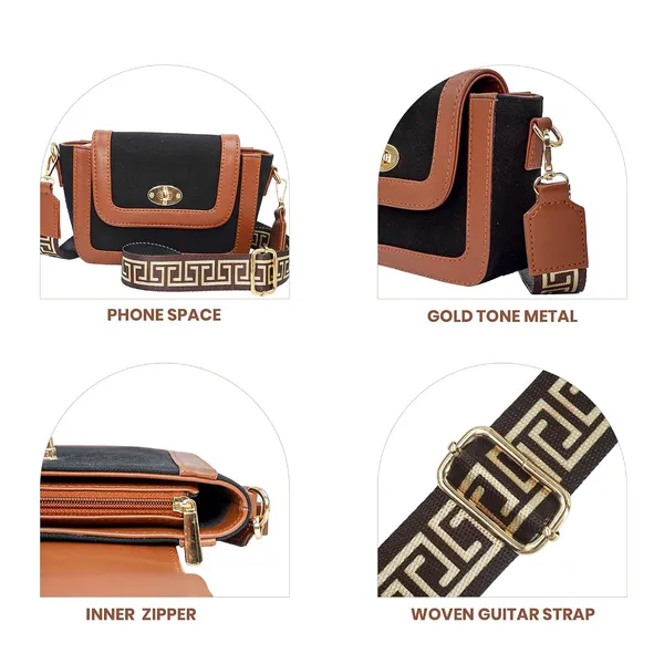 Black_And_Tan_Canvas_Premium_Sling_Bag_For_Women