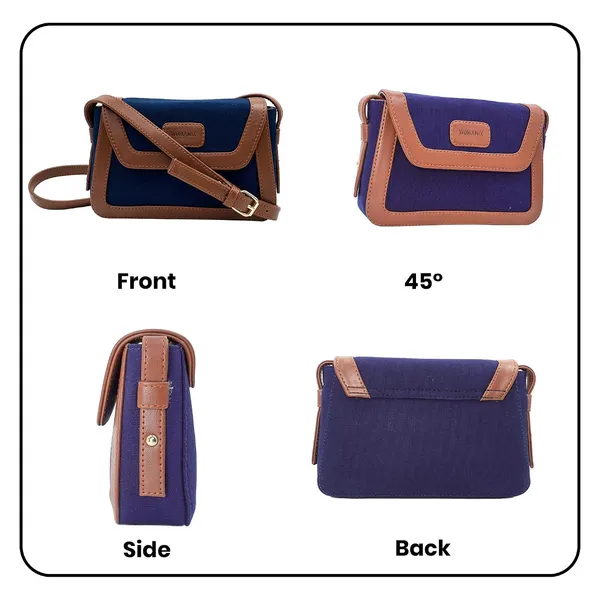 Blue_And_Tan_Canvas_Premium_Sling_Bag_For_Women
