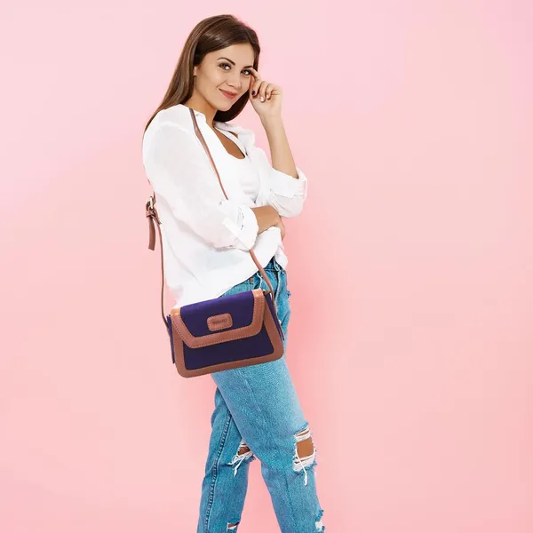 Blue_And_Tan_Canvas_Premium_Sling_Bag_For_Women