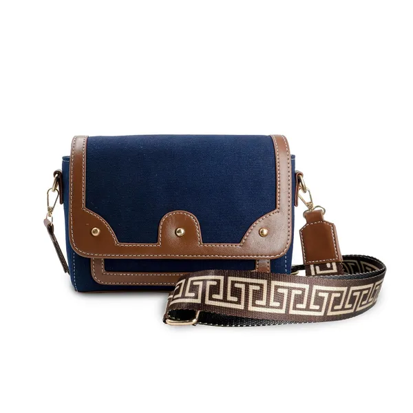 Blue_And_Tan_Canvas_Premium_Sling_Bag_For_Women