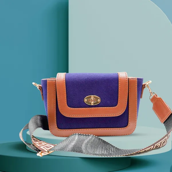 Blue_And_Tan_Canvas_Premium_Sling_Bag_For_Women