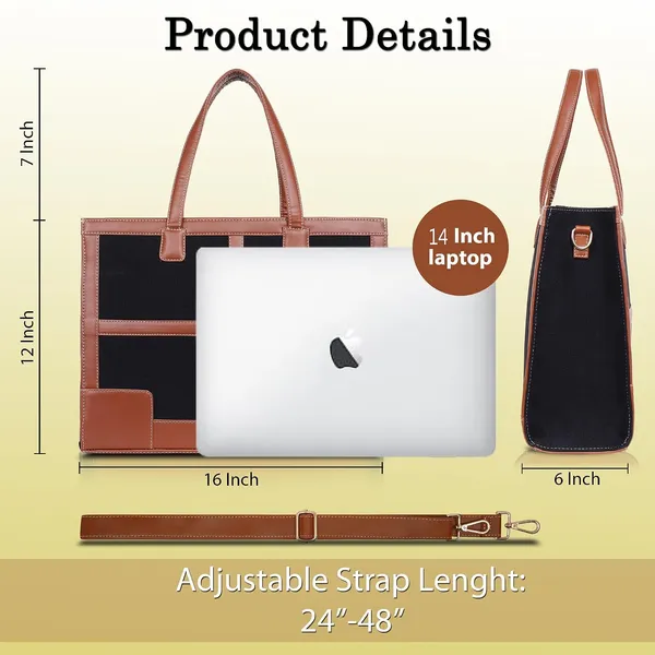 Black_And_Tan_Canvas_Premium_Laptop_Tote_Bag_For_Women