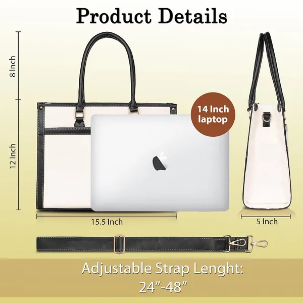 Black_And_Tan_Canvas_Premium_Laptop_Tote_Bag_For_Women