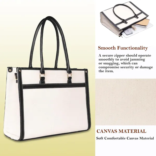 Black_And_Tan_Canvas_Premium_Laptop_Tote_Bag_For_Women