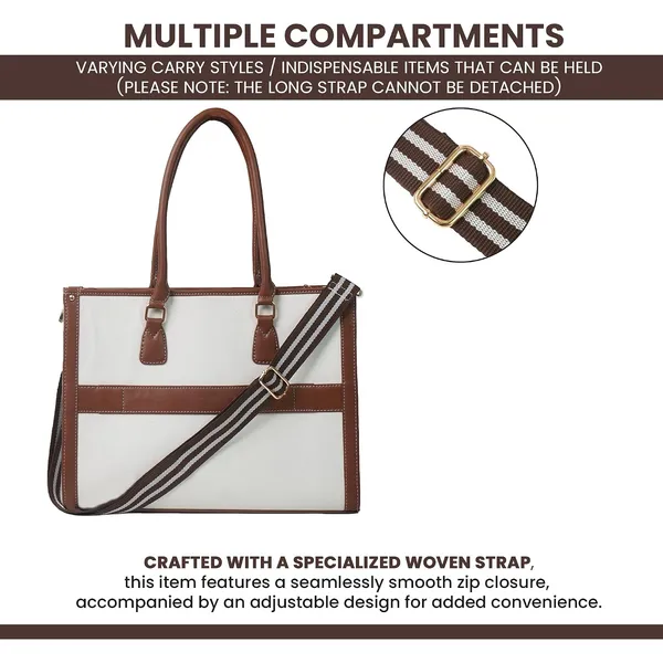 Beige_And_Tan_Canvas_Premium_Laptop_Tote_Bag_For_Women