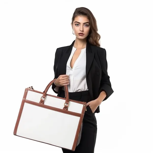 Beige_And_Tan_Canvas_Premium_Laptop_Tote_Bag_For_Women