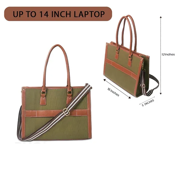 Green_And_Tan_Canvas_Premium_Laptop_Tote_Bag_For_Women