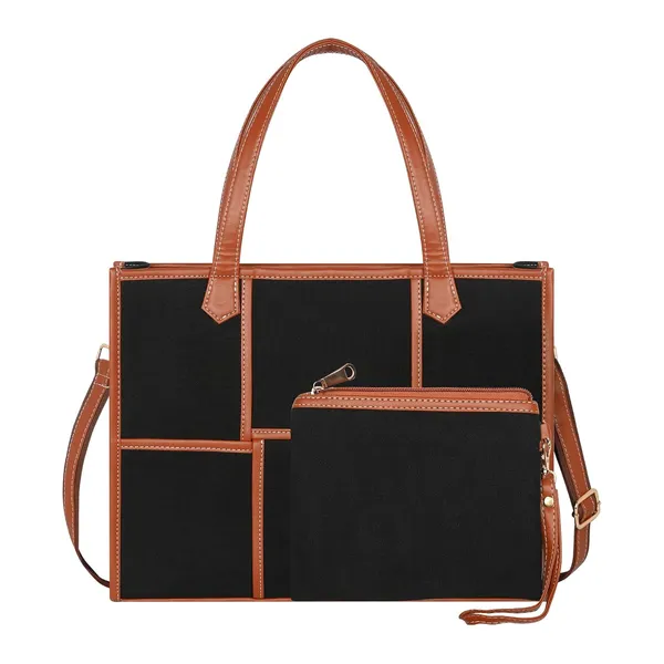 Black_And_Tan_Canvas_Premium_Laptop_Tote_Bag_For_Women