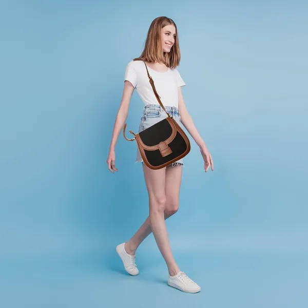Black_And_Tan_Canvas_Premium_Sling_Bag_For_Women