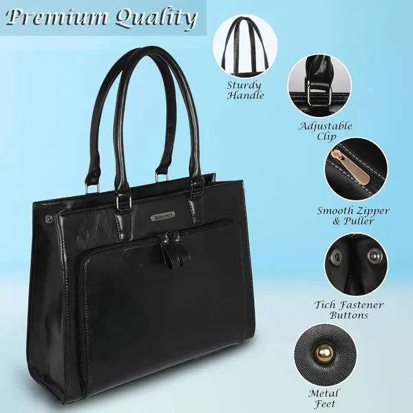 Black_Pu_Premium_Laptop_Tote_Bag_For_Women