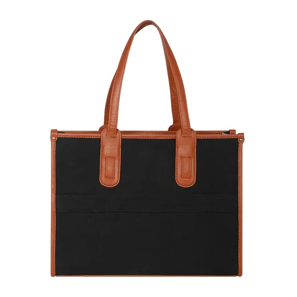 Black_And_Tan_Canvas_Premium_Laptop_Tote_Bag_For_Women