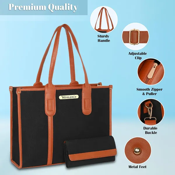 Black_And_Tan_Canvas_Premium_Laptop_Tote_Bag_For_Women