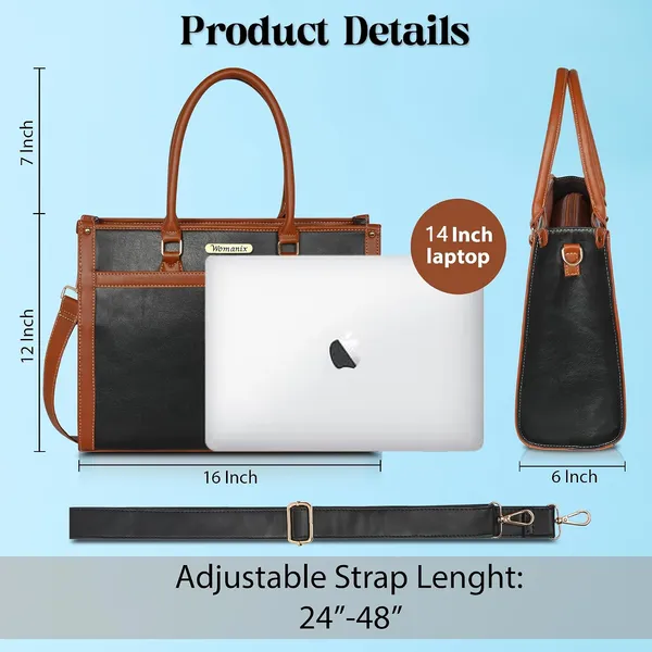 Black_And_Tan_Pu_Premium_Laptop_Tote_Bag_For_Women
