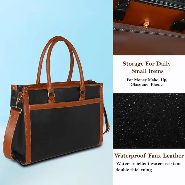 Black_And_Tan_Pu_Premium_Laptop_Tote_Bag_For_Women