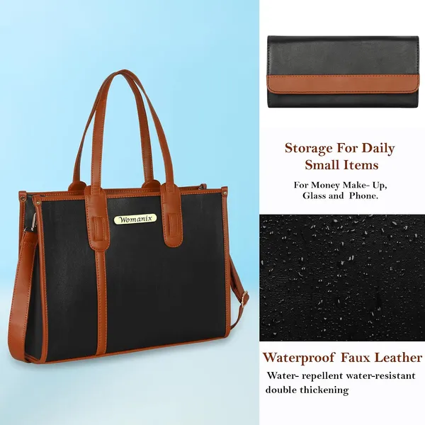 Black_And_Tan_Pu_Premium_Laptop_Tote_Bag_For_Women