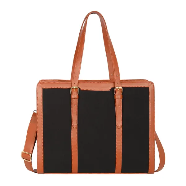 Black_And_Tan_Canvas_Premium_Laptop_Tote_Bag_For_Women