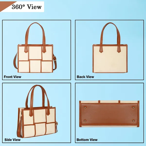 Beige_And_Tan_Canvas_Premium_Handbag_For_Women