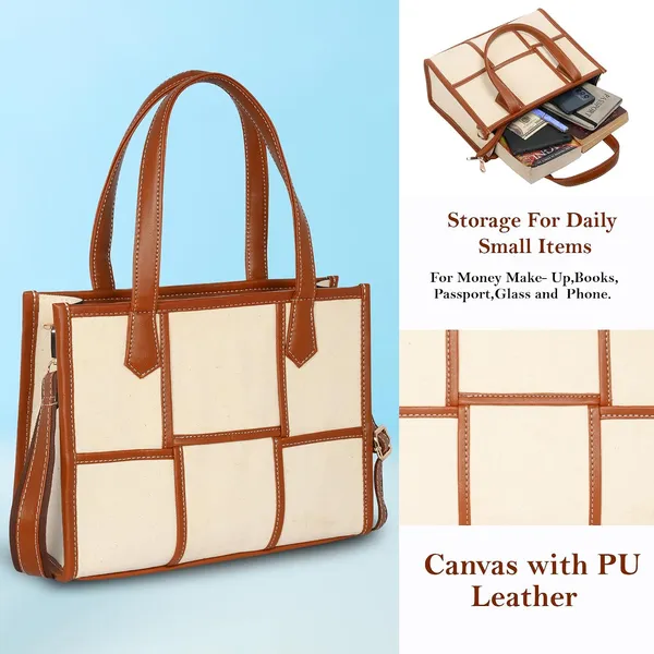 Beige_And_Tan_Canvas_Premium_Handbag_For_Women