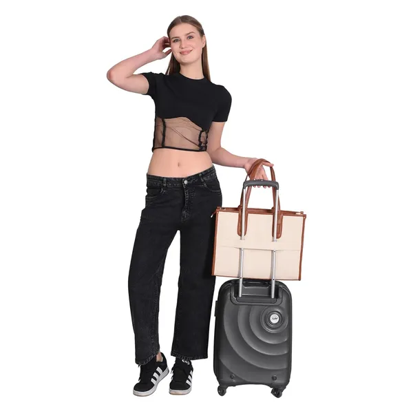 Beige_And_Black_Canvas_Premium_Laptop_Tote_Bag_For_Women