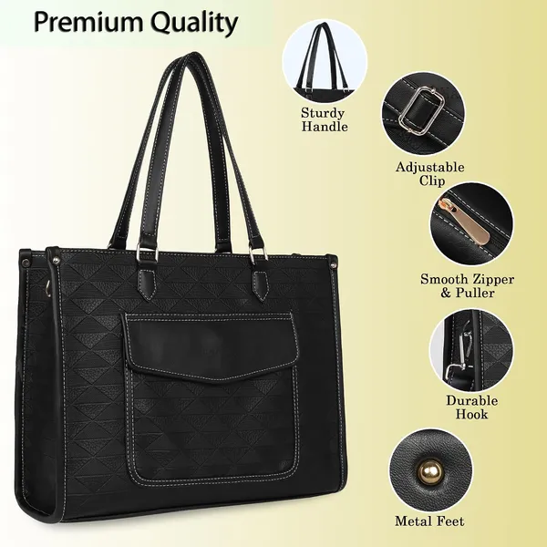 Black_Pu_Premium_Laptop_Tote_Bag_For_Women