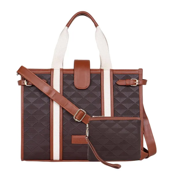 Brown_And_Tan_Pu_Premium_Laptop_Tote_Bag_For_Women