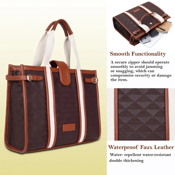 Brown_And_Tan_Pu_Premium_Laptop_Tote_Bag_For_Women