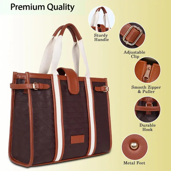 Brown_And_Tan_Pu_Premium_Laptop_Tote_Bag_For_Women