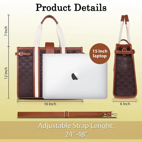 Brown_And_Tan_Pu_Premium_Laptop_Tote_Bag_For_Women