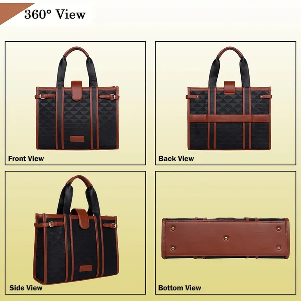 Black_And_Tan_Pu_Premium_Laptop_Tote_Bag_For_Women