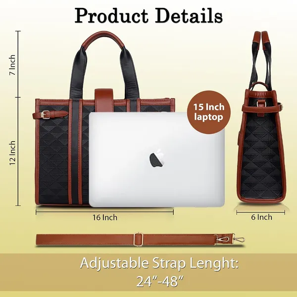 Black_And_Tan_Pu_Premium_Laptop_Tote_Bag_For_Women
