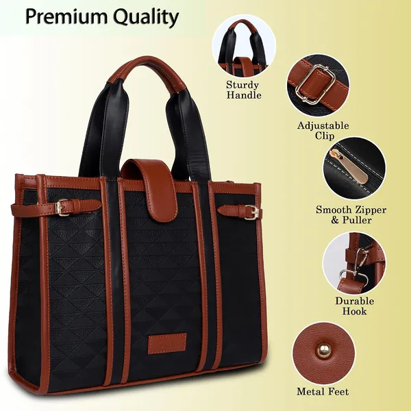 Black_And_Tan_Pu_Premium_Laptop_Tote_Bag_For_Women