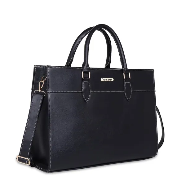 Black_Pu_Premium_Laptop_Tote_Bag_For_Women