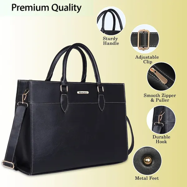 Black_Pu_Premium_Laptop_Tote_Bag_For_Women
