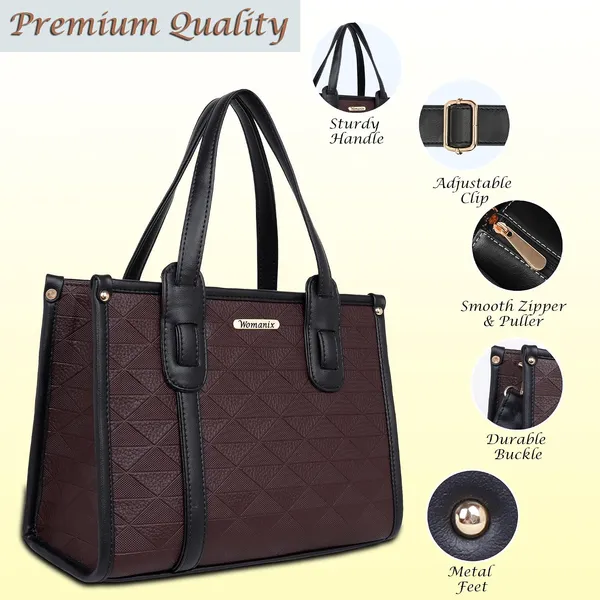Brown_And_Black_Pu_Premium_Handbag_For_Women