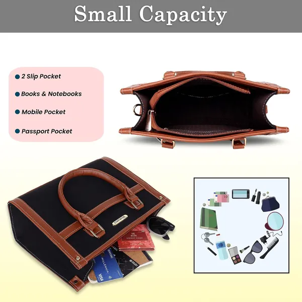 Black_And_Tan_Canvas_Premium_Handbag_For_Women