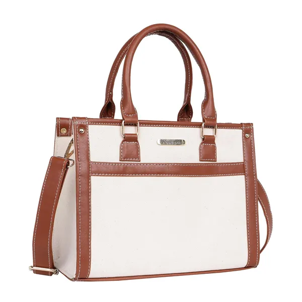 Beige_And_Black_Canvas_Premium_Handbag_For_Women