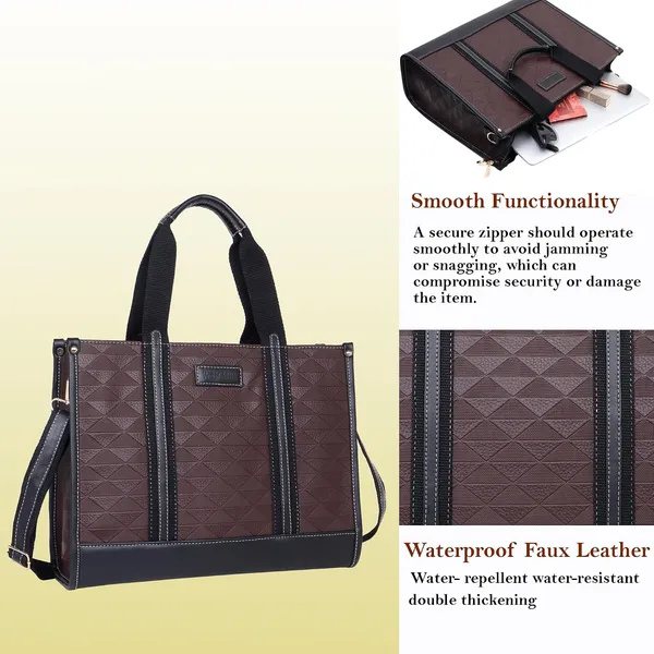 Brown_And_Black_Pu_Premium_Laptop_Tote_Bag_For_Women