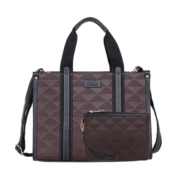 Brown_And_Black_Pu_Premium_Laptop_Tote_Bag_For_Women