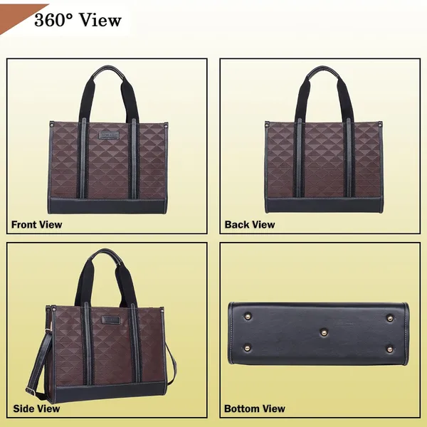 Brown_And_Black_Pu_Premium_Laptop_Tote_Bag_For_Women