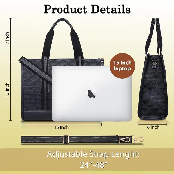 Black_Pu_Premium_Laptop_Tote_Bag_For_Women
