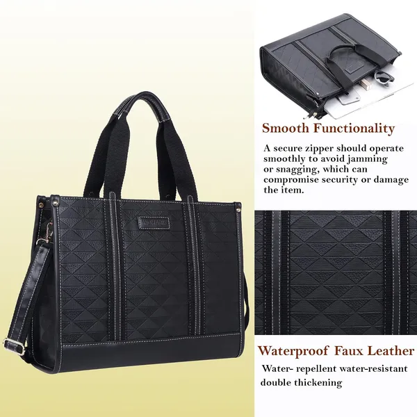 Black_Pu_Premium_Laptop_Tote_Bag_For_Women