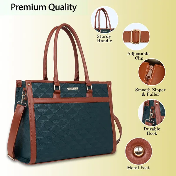 Blue_And_Tan_Pu_Premium_Laptop_Tote_Bag_For_Women